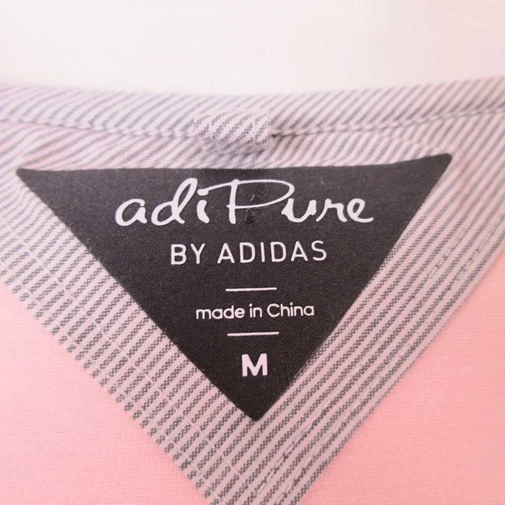Adidas adiPure Pink Long Sleeve Quarter Zip Size M Stretch Lightweight Training